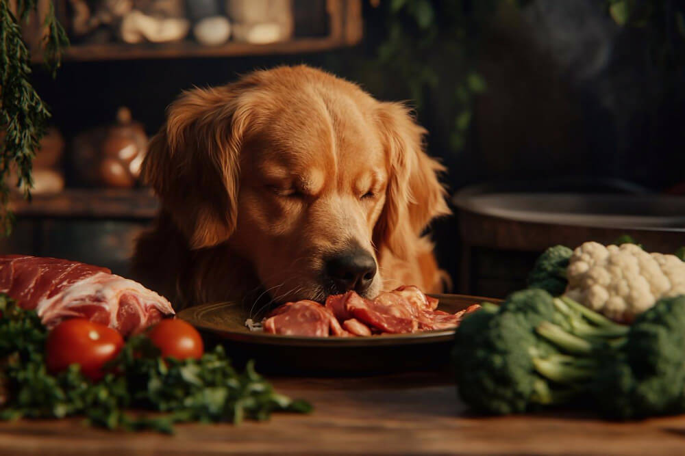 אוכל טבעי לכלבים